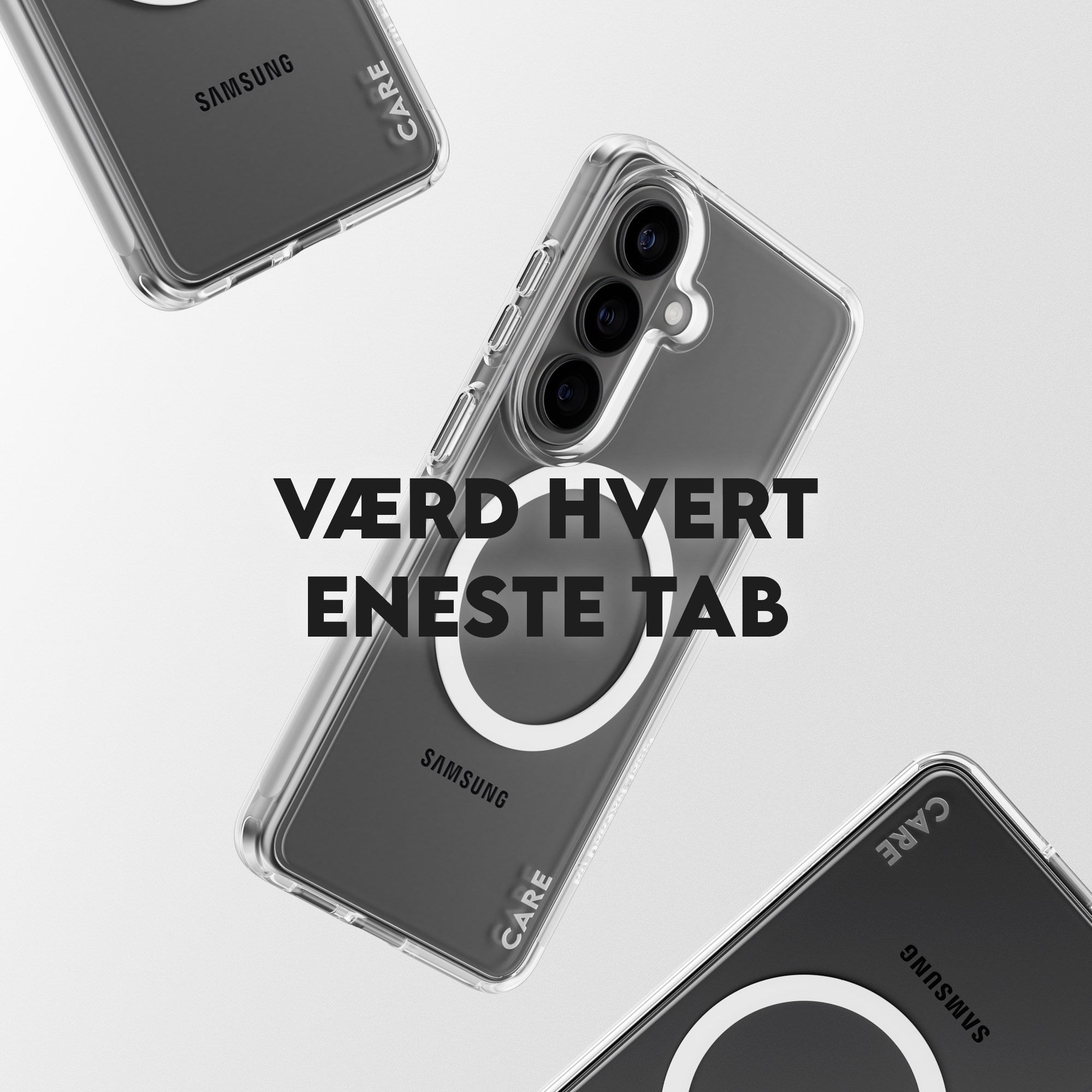 CARE™ by PanzerGlass® Urban Explorer Case Transparant m. Hvid Qi Samsung Galaxy S26